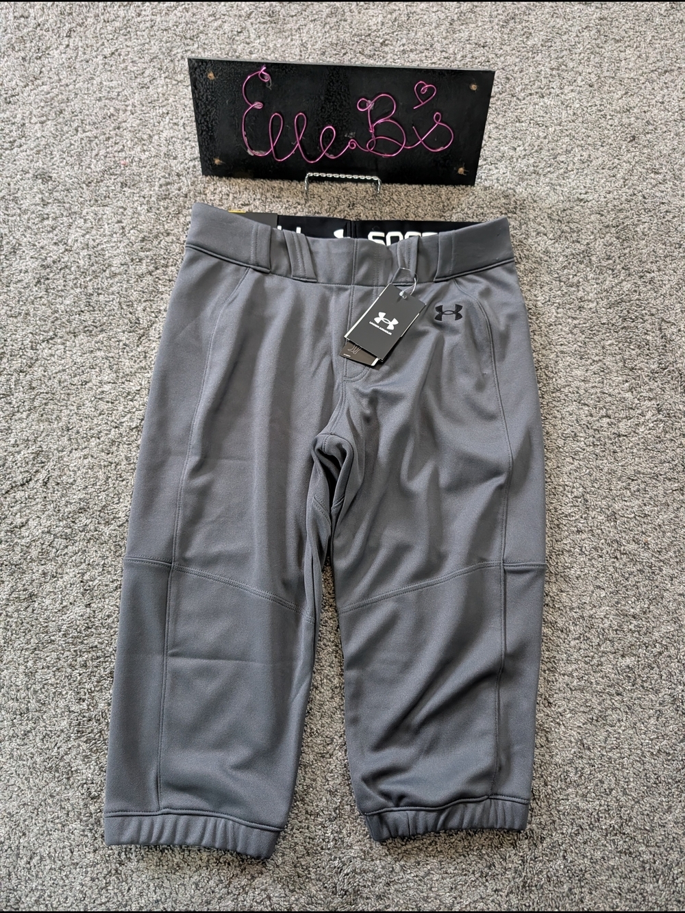 Nwt Under Armour Womens Gray Softball Capri/ Pant M